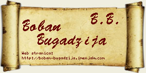 Boban Bugadžija vizit kartica